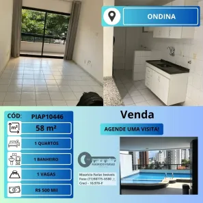Apartamento com 1 Quarto à venda, 58m² no Ondina, Salvador