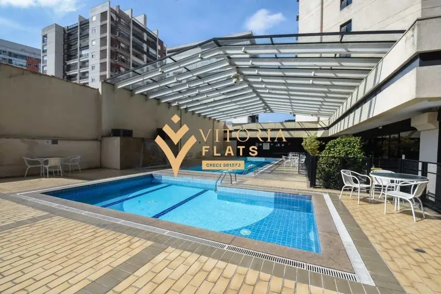 Foto do imóvel - Apartamento para alugar com 1 quarto, 1 banheiro e piscina no condomínio em