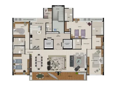 Apartamento com 3 Quartos à venda, 122m² no Parnamirim, Recife