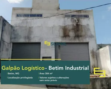 Galpão / Depósito / Armazém à venda, 384m² no Betim Industrial, Betim