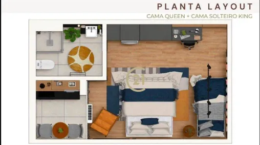 Studio com 1 Quarto à venda, 35m² no Cidade Nova, Indaiatuba
