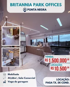 Conjunto Comercial / Sala para venda ou aluguel, 44m² no Ponta Negra, Manaus