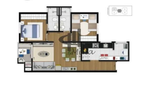 Apartamento com 2 Quartos à venda, 64m² no Campestre, Santo André