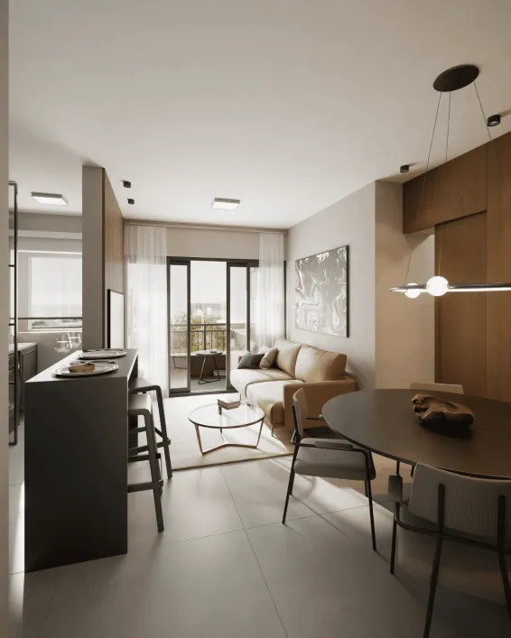 Foto do imóvel - Apartamento para comprar com 55 m², 2 quartos, 2 banheiros, 1 vaga