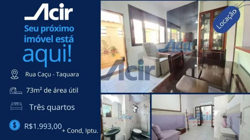 Foto do imóvel - Casa de condomínio para alugar com 3 quartos, 1 banheiro, 72 m², 1 vaga, condomínio fechado em