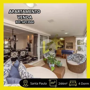 Apartamento com 4 Quartos à venda, 244m² no Santa Paula, São Caetano do Sul