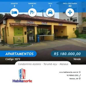 Apartamento com 2 Quartos à venda, 42m² no Tarumã-Açu, Manaus