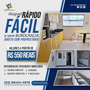 Kitnet com 1 Quarto para alugar, 25m² no Setor Sol Nascente, Goiânia