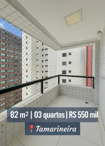 Apartamento com 3 Quartos à venda, 82m² no Tamarineira, Recife