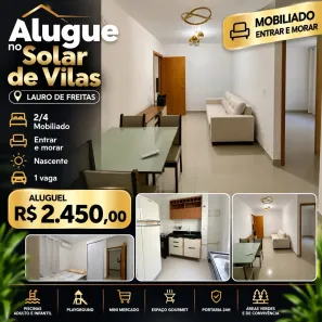 Apartamento com 2 Quartos para alugar, 40m² no Centro, Lauro de Freitas