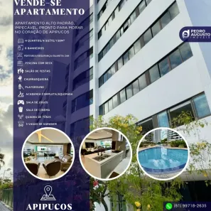 Apartamento com 4 Quartos à venda, 160m² no Monteiro, Recife