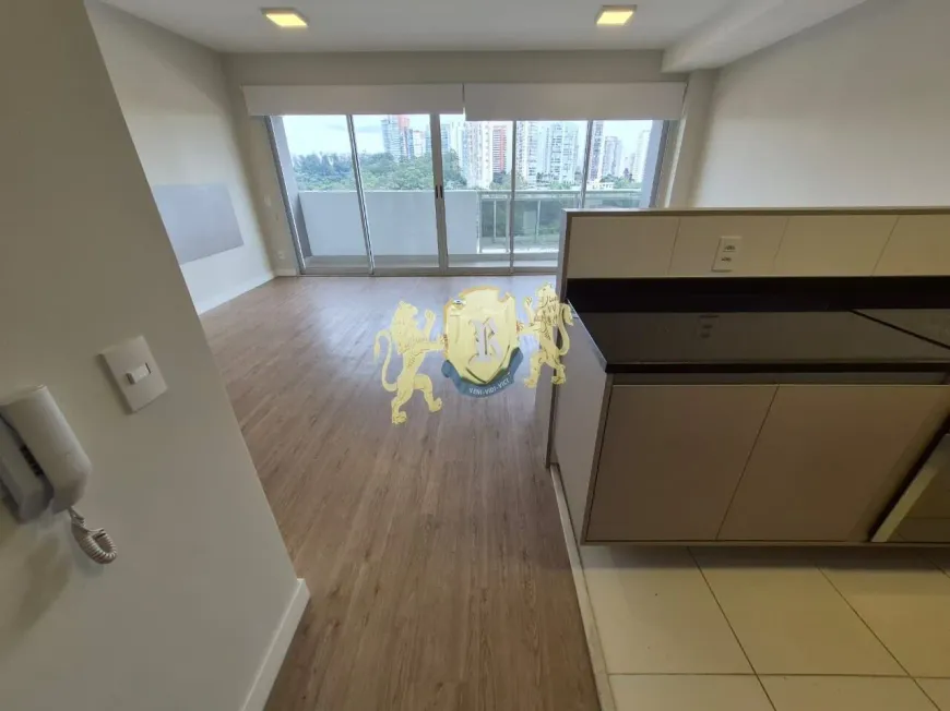 Foto do imóvel - Flat para alugar com 1 quarto, 1 suíte, 1 banheiro, mobiliado e ar-condicionado em