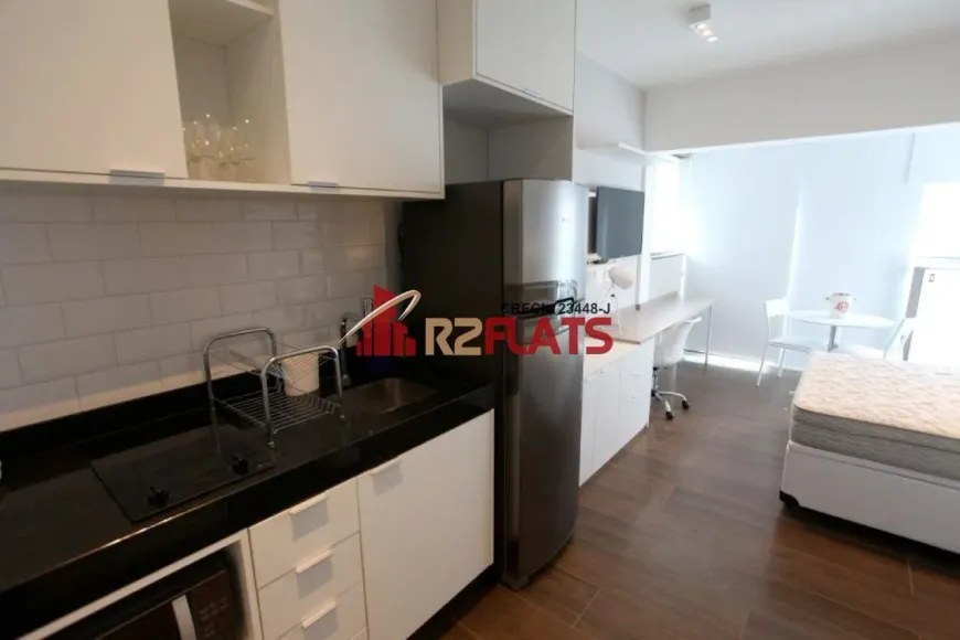 Foto do imóvel - Flat para alugar com 1 quarto, 1 suíte, mobiliado e aceita animais próximo ao Metrô Campo Belo.