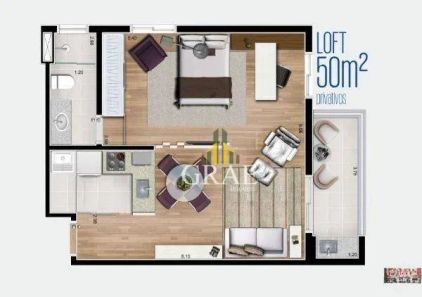 Apartamento com 1 Quarto à venda, 51m² no Rudge Ramos, São Bernardo do Campo