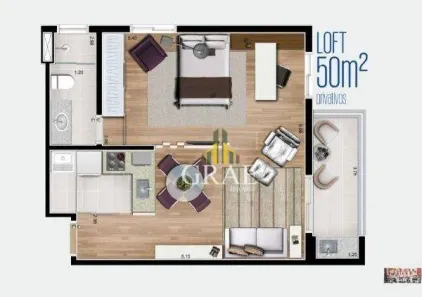 Apartamento com 1 Quarto à venda, 51m² no Rudge Ramos, São Bernardo do Campo