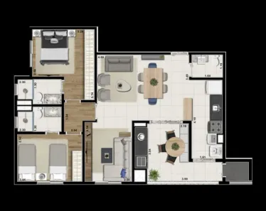 Apartamento com 2 Quartos à venda, 10m² no Vila Aviação, Bauru