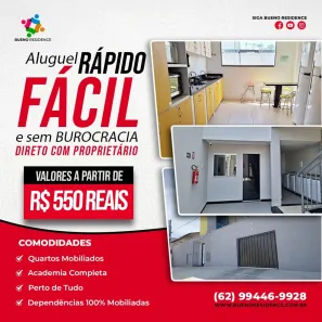 Kitnet com 1 Quarto para alugar, 34m² no Setor Sol Nascente, Goiânia