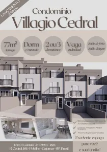 Casa de Condomínio com 3 Quartos à venda, 76m² no Ipês (Polvilho), Cajamar