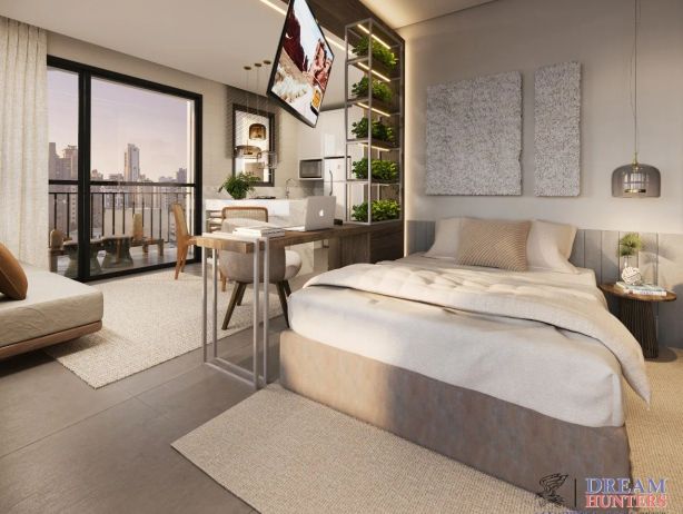 Apartamento Decorado de 34m² no bairro Batel, com 1 quarto e 1 banheiro - foto 2