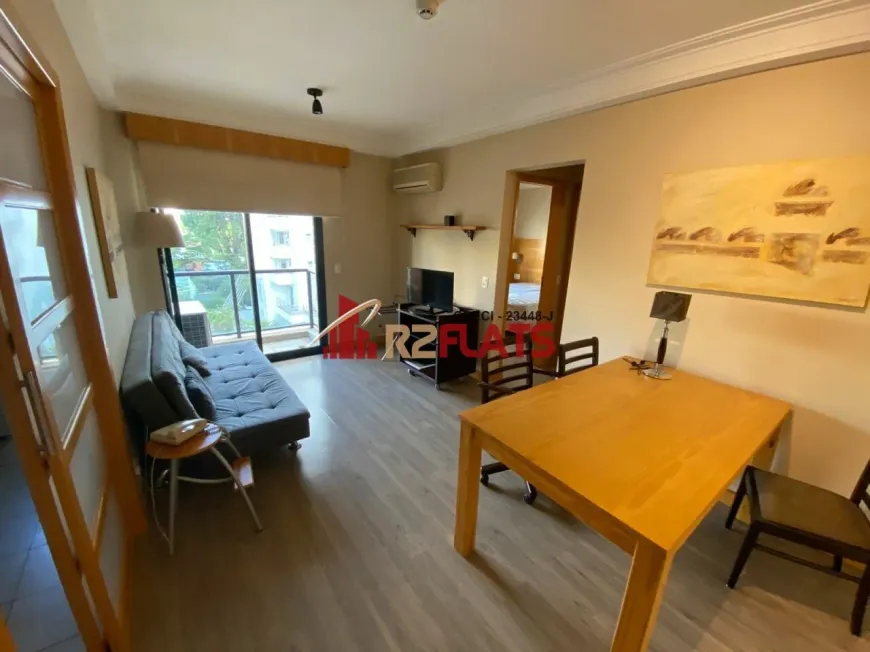 Foto do imóvel - Flat para alugar com 1 quarto, 1 suíte, mobiliado e aceita animais em