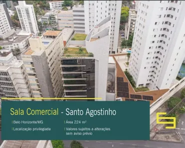 Conjunto Comercial / Sala para alugar, 224m² no Santo Agostinho, Belo Horizonte
