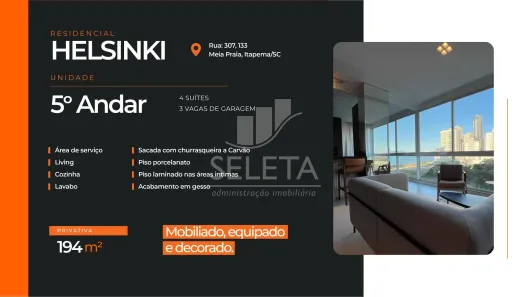 Apartamento com 4 Quartos à venda, 194m² no Meia Praia, Itapema