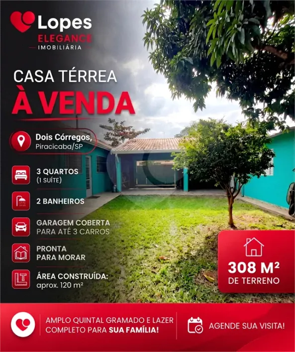 Foto do imóvel - Casa à venda com 3 quartos, 1 suíte, 3 banheiros e 3 vagas na garagem em