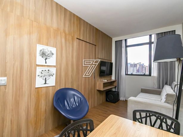 FLAT (com quarto separado) mobiliado e decorado, andar alto, face oeste, Batel, com 36m² privativos! - foto 13