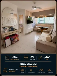 Apartamento com 3 Quartos à venda, 60m² no Boa Viagem, Recife