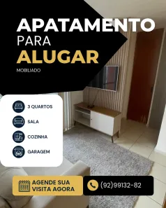 Apartamento com 3 Quartos para alugar, 45m² no Tarumã, Manaus