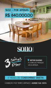 Apartamento com 3 Quartos à venda, 104m² no Setor Bueno, Goiânia