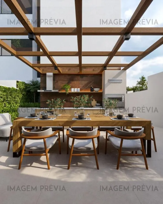 Foto do imóvel - O apartamento com 40m² entregue com piso em todas áreas