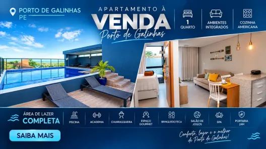 Apartamento com 1 Quarto à venda, 40m² no Centro, Ipojuca