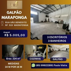 Prédio/Edifício Inteiro com 3 Quartos para alugar, 224m² no Maraponga, Fortaleza