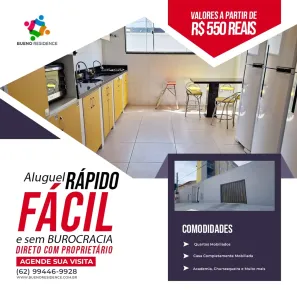 Kitnet com 1 Quarto para alugar, 28m² no Setor Sol Nascente, Goiânia