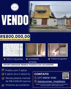 Prédio/Edifício Inteiro com 2 Quartos à venda, 30m² no Jardim Atlântico, Serra