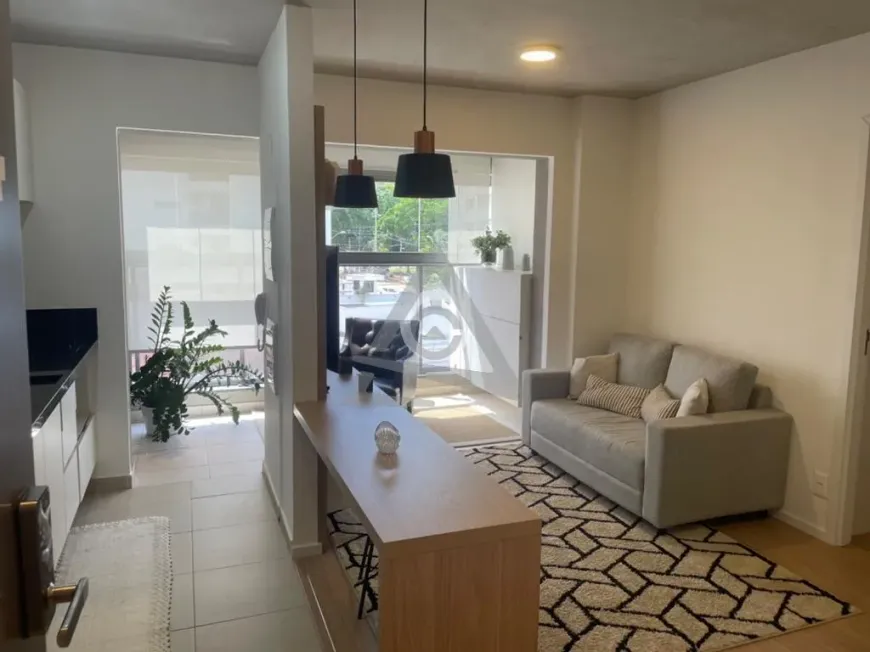 Foto do imóvel - Apartamento para alugar mobiliado com 1 quarto, 1 banheiro e 1 vaga na garagem em