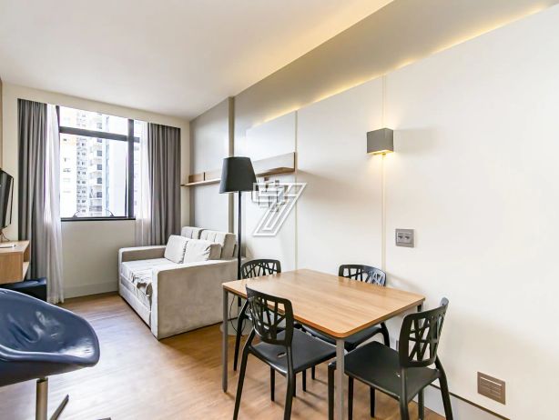 FLAT (com quarto separado) mobiliado e decorado, andar alto, face oeste, Batel, com 36m² privativos! - foto 11