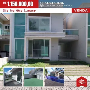 Casa com 3 Quartos à venda, 206m² no Sabiaguaba, Fortaleza