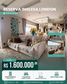 Apartamento com 3 Quartos à venda, 134m² no Ponta Negra, Manaus