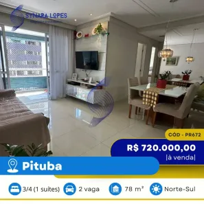 Apartamento com 3 Quartos à venda, 78m² no Pituba, Salvador
