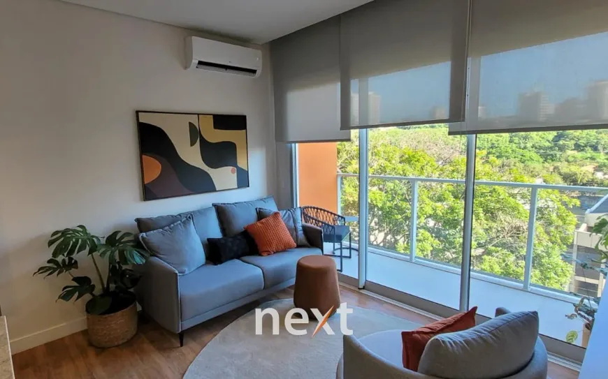 Foto do imóvel - Apartamento para alugar mobiliado com 1 quarto, 1 suíte, 1 banheiro e 1 vaga na garagem em
