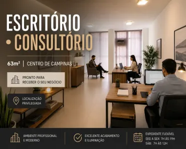 Conjunto Comercial / Sala à venda, 63m² no Centro, Campinas