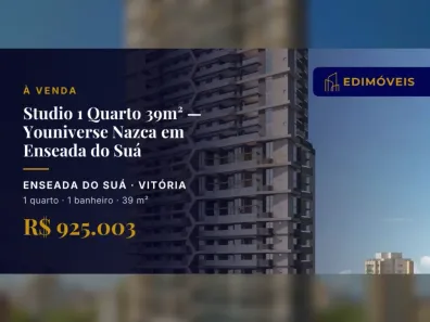 Studio com 1 Quarto à venda, 39m² no Enseada do Suá, Vitória