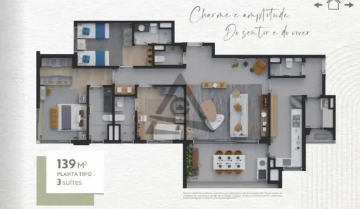 Apartamento com 3 Quartos à venda, 134m² no Cambuí, Campinas