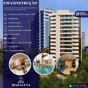 Apartamento com 4 Quartos à venda, 132m² no Madalena, Recife