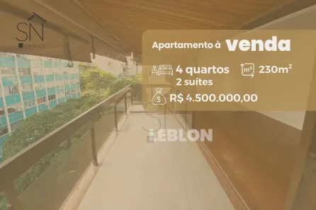 Apartamento com 4 Quartos à venda, 230m² no Leblon, Rio de Janeiro