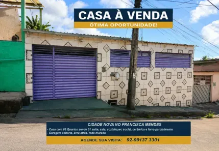 Casa com 2 Quartos à venda, 76m² no Cidade Nova, Manaus