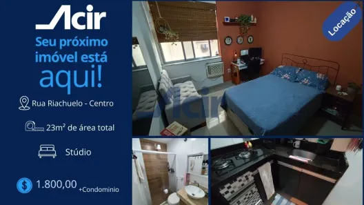 Studio com 1 Quarto para alugar, 23m² no Centro, Rio de Janeiro