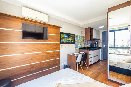 Studio com 1 Quarto para alugar, 27m² no Centro, Curitiba